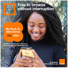Orange night data bonus! Activate any My Pack and get 5X data bonus. Bonus  is used from 12am to 5:30am. Ex. when you activate the $2 My Pack for  2000MB valid 7