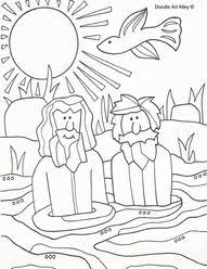 2 S John Baptizes Jesus Jesus Coloring Pages Bible Crafts Coloring Pages