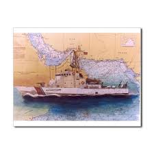 uscgc wrangell nautical chart art cathy peek 5 5 x uscg