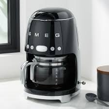 Smeg Black Drip Coffeemaker In 2020 Smeg Vintage Appliances Retro Refrigerator