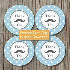 Edit the text to add names or jot a note in the font and color of your choice. Mustache Thank You Tags Baby Shower By Bumpandbeyonddesigns On Zibbet
