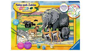 Ravensburger Beschaftigung Malen Nach Zahlen Tiere In Afrika Online Bestellen Muller