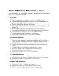 Human resources administrator job description, duties, and responsibilities. Role And Responsibilities Hr Executive In A Company Human Resources Jobs Hr Jobs No Response