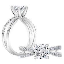 Round engagement rings are classic and timeless beauties. 1 45 Ct Round Cut Natural Diamond 2 Row Pave Split Twisted Shank Diamond Engagement Ring Gia Certified