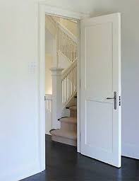 It's only a $20 to $100 difference between hollow core and solid core doors at face value. 2 Panel Flat Primed Mission Shaker Stile Rail Solid Core Wood Doors Prehung Ebay Doors Interior Wood Doors Interior Interior Door Styles