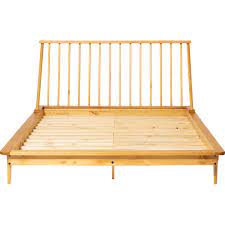 Queen wooden bed frame free plans. Walker Edison Mid Century Modern Solid Wood Queen Bed Frame Light Oak Bbqspinlo Best Buy