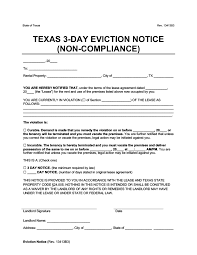 Use this form to demand that tenant vacate the property. Texas Eviction Notice Forms Free Template Process Law