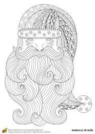 dessin a colorier d un mandala visage souriant du pere noel hugolescargot com coloriage couleur kaise karte hain