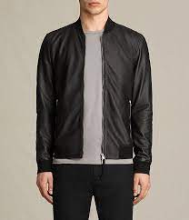 Allsaints Mower Leather Bomber Jacket Mensfashionsmart Casual Leather Jacket Cool Jackets For Men Leather Jacket