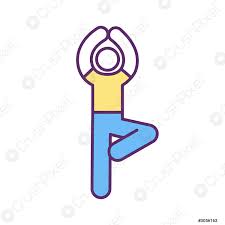 Buddha is represented in many different forms, including ones that symbolize protection, serenity or. Yoga Pose Rgb Farbe Symbol Stock Vektorgrafi Crushpixel