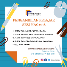 Untuk makluman anda pembaca setia orangperak.com, kolej komuniti pasir salak (kkps) ada menawarkan pengajian di peringkat sijil dalam bidang teknologi. Bermula Dengan Rm200 Yuran Kolej Komuniti Pasir Salak Facebook