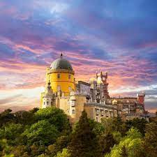 Poster Taiga S Fairy Palace Against Sunset Sky Panorama Of Pena Na In 2021 Travel Travel Spot Travel Destinations