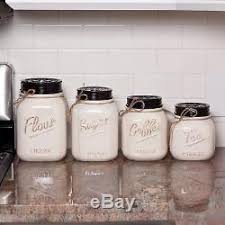 ceramic kitchen canister set of 4 mason