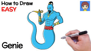 How To Draw Genie Easy Step By Step Aladdin 2019 Youtube Genie aladdin, aladdin and jasmine, disney sketches, disney drawings, disney villains, disney pixar, genie tattoo, blue cartoon character, alice. how to draw genie easy step by step aladdin 2019