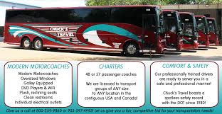Chucks Travel Ride With Motorcoach Travel