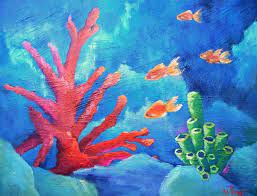 All the best coral reef painting 30+ collected on this page. Coral Reef Underwater Painting Fish Painting Textured Art 24x30x1 5 Original Coral Painting Fish Painting Underwater Painting