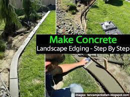 Explore unique border designs from brick to pavers, concrete, stone landscaping and beyond. Diy Make Concrete Landscape Edging Step By Step Concrete Landscape Edging Landscape Edging Landscape Edging Diy