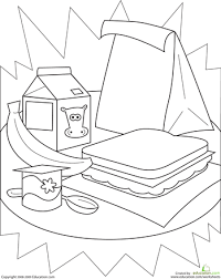 Some of the worksheets for this concept are student learning activities, camping vocabulary work, manual canteen, catering, school, catering learner resources, resource manual for school canteens, risk assessment work and management plan. Color The Healthy Lunch Worksheet Education Com Cute Coloring Pages School Coloring Pages Food Coloring Pages