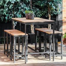 All you need to enjoy your garden. Teak Camley Outdoor Bar Table Set Garden Trading