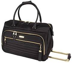 Amazon Com Steve Madden Luggage Patchwork Suitcase Wheeled Duffle Bag Illusion Black Carry Ons Luggage Duffle Duffle Bag