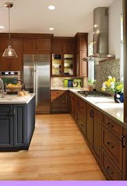 Dark Light Oak Maple Cherry Cabinetry And Wooden Kitchen Cupboard Makeover Chec Cherry Wood Kitchen Cabinets Cherry Cabinets Kitchen Kitchen Design Small