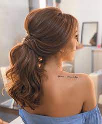 54 Cool Easy Ponytail Hairstyle Design For Brunette Stylish Ponytail High Ponytail Hairstyles Bridesmaid Hair Ponytail
