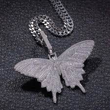 Check This Out From Helloice Iced Butterfly Pendant In White Gold In 2021 Women Jewelry Jewelry Butterfly Pendant