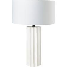 Scallop White Concrete Table Lamp Reviews Cb2 In 2020 Concrete Table Lamp Table Lamp White Concrete