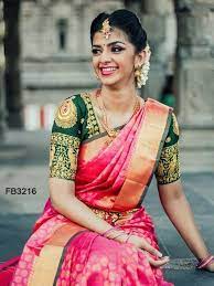 Indian wedding sarees in gold,red,kerala all wedding silk sarees online will be shipped from kanchipuram and the delivery time is within 7. Amazing Pink Colored Wedding Silk Saree Fb3216 Wedding Sarees Ltsaree