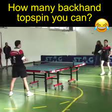 how many backhand topspin you can do in a row 5 or 10 tabletennis backhand https video buffer com v 5ea84a6c4e1f806d872186c3