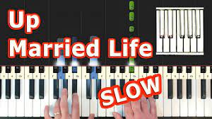Married Life Up Piano Tutorial Easy Slow How To Play Synthesia Pixar Youtube