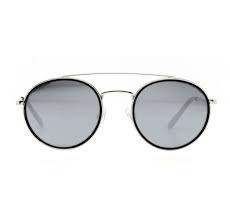 Sélection de montures de lunettes de vue rondes par direct optic. Lunettes De Soleil Arrondies Double Pont Metal Argent Margit Argent Iyu Design