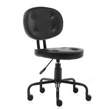 B2c2b Ergonomic Office Chair Leather Desk Chair Black Leather Computer Chair Back Support Modern With Wheels Armless Task Chair Conference Room Chairs For Women Computer Chair Office Chair Leather Chair