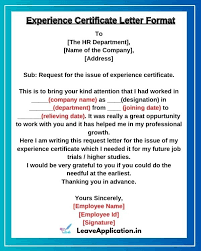 I need to submit this job experience certificate to canadian embassy for my immigration to canada and visa processing. Application For Experience Certificate 12 Samples