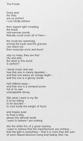 The Ponds Mary Oliver Mary Oliver Poems Poetic Words Poetry Words