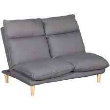 Sit In Comfort And Style With The Lounge Gray Loveseat By Cambridge Home This Loveseat Features An Invitingly Plush Sea Grey Loveseat Love Seat Types Of Sofas