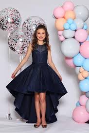 Jadore Junior Girls Jr01 Navy Blue High Low Dress Blue High Low Dress Girls High Low Dress Girls Formal Dresses
