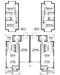 Two Story Duplex With Garage Details Maybe Add A Walkout Garage Top Garden And Patio House Plans Garage House Plans Duplex House