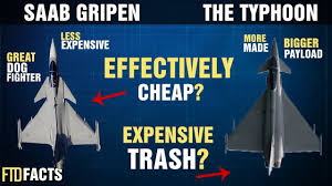 That doesn't seem like a fair comparison to me. The Differences Between The Saab Gripen And The Eurofighter Typhoon Youtube