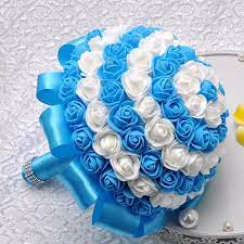 After all, red is the indisputable color of passion, conveying love and romance whether they're the color of the flowers delivered to. Turquoise Pink Red Blue Wedding Bridal Bouquet Bride Holding Flowers Simulation Korean Romantic Roses Holding Flowers Hold Flower Bride Holding Flowerswedding Bridal Bouquet Aliexpress
