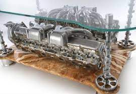 These old car parts have been upcycled into some of the most phenomenal and creative diy projects i've ever seen! Car Parts Coffee Table Automotive Decor Coffee Table Furniture Design Car Part Furniture