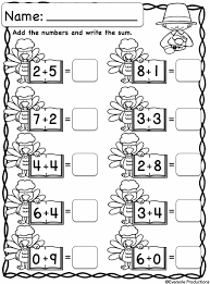 Thanksgiving Addition Adding Within 10 Kindergarten Math Worksheets Addition Math Addition Worksheets Kindergarten Math Facts