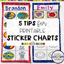 Choose one with your child's favorite character and let the transition to the toilet begin! 5 Tips For Printable Sticker Charts Little Learning Corner
