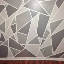 Faux Wallpaper Diys Diy Wall Painting Geometric Wall Paint Wall Paint Designs