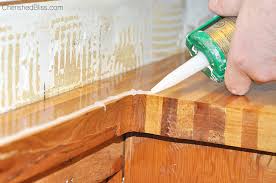 Once the countertops were cut and dry fit to the cabinets and walls….it was time to cut the sink hole. How To Finish And Install Butcher Block Countertop Cherished Bliss