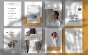 How to design style guide for websites? Intza Luxury Brand Guidelines Powerpoint Template