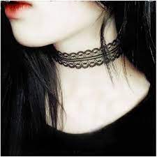 Gothic Lace Choker Necklace Imitation Tattoo Crochet Necklace Retro Punk Short Clavicle Lace Choker Necklace Chokers Choker Necklace