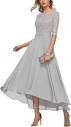Amazon.com: Tea Length Mother of The Groom Dresses for Wedding ...