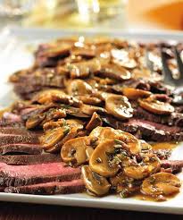 Flank Steak With Mushroom Sauce Recipe Recipe Flank Steak Recipes London Broil Recipes Recipes
