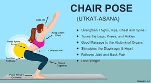 Chair Pose Utkatasana Yoga For Beginners Yogabenefits Yoga Positions For Beginners Yoga For Beginners Easy Yoga